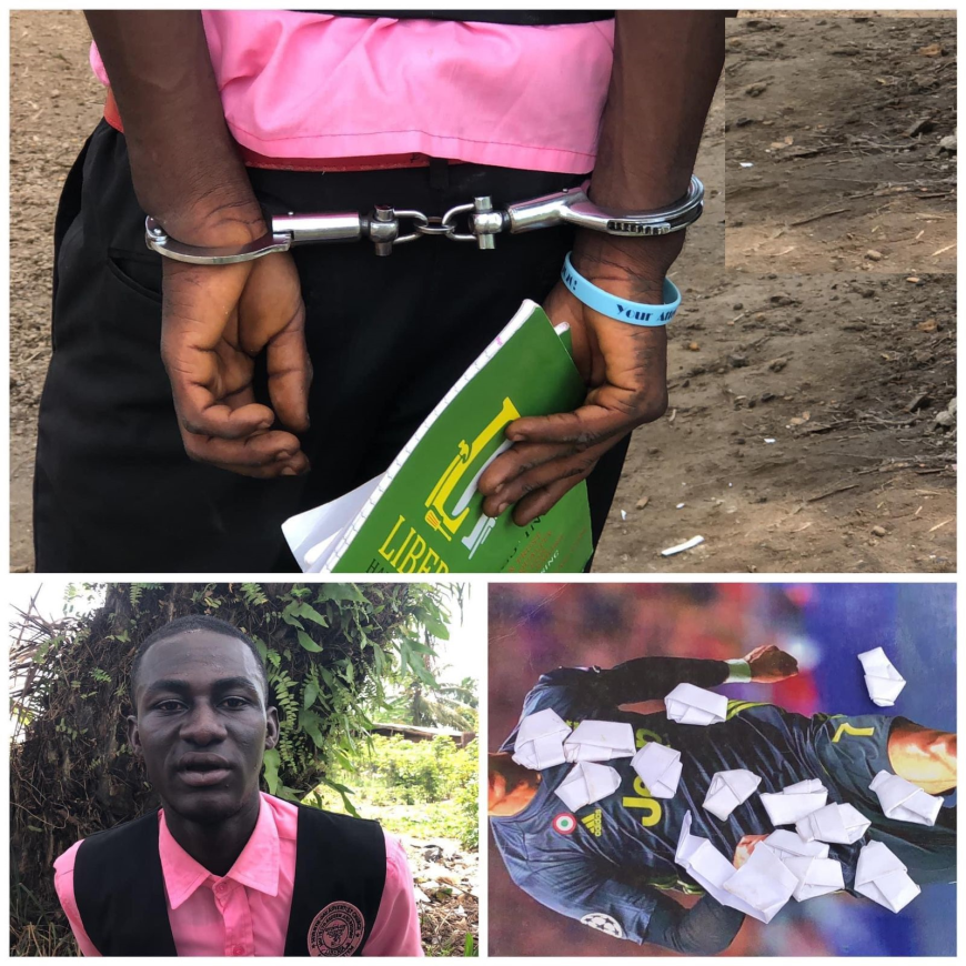 SDA Student James Harris Caught with Drugs in Grand Bassa County
