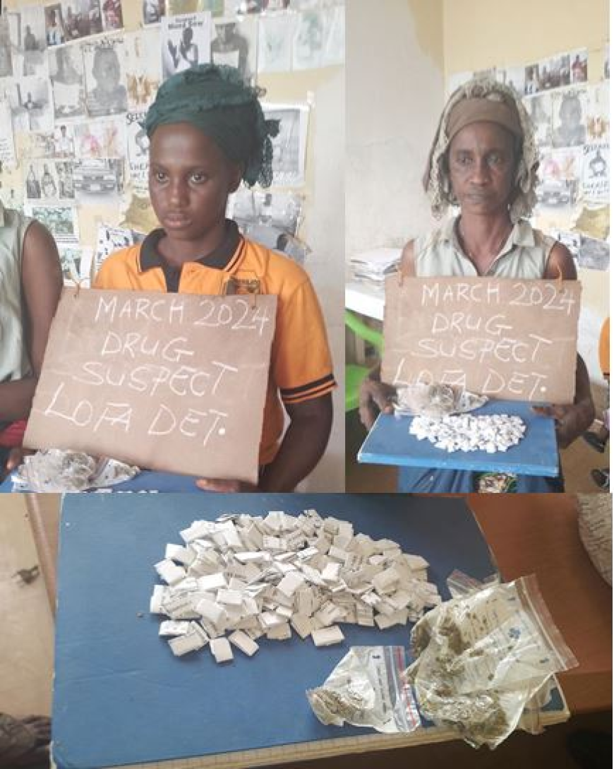 “LDEA Arrests Mother and Daughter with 200 Parcels of Drugs “, Lofa County Detachment Discloses