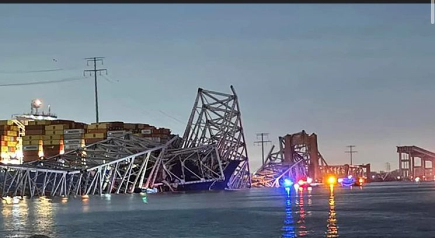 Breaking News: Francis Scott Key Bridge Partially Collapses in Baltimore, Maryland