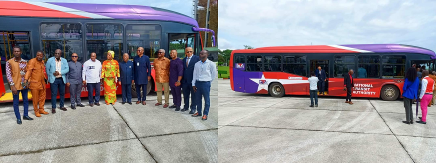 Boakai Administration Rolls Out Transformational Transport Solution with Arrival of first Two out of 300 New Buses"