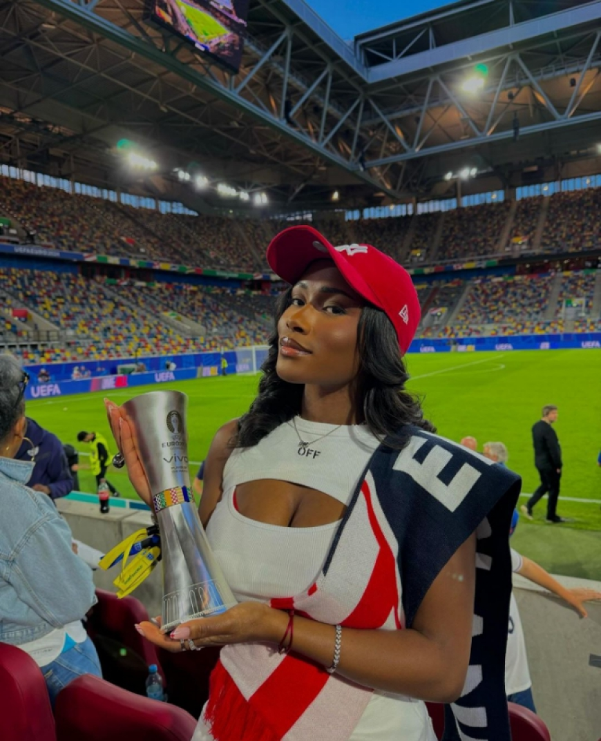 Bukayo Saka's Girlfriend Celebrates His Player of the Match Award as England Progress to Euro 2024 Semi-Finals