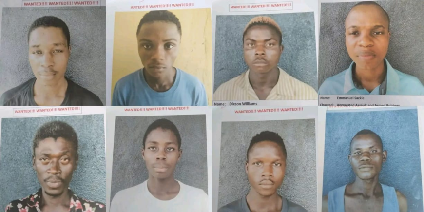 Police Recapture Eight (8) Escaped Prisoners in Kakata.