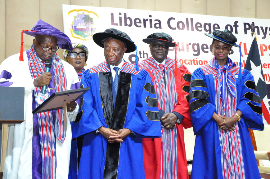 "Liberian College of Physicians and Surgeons Honors President Boakai, Calls for Increased Support"