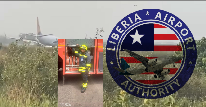 Fire Outbreak on Runway at Roberts International Airport leaves one seriously injured
