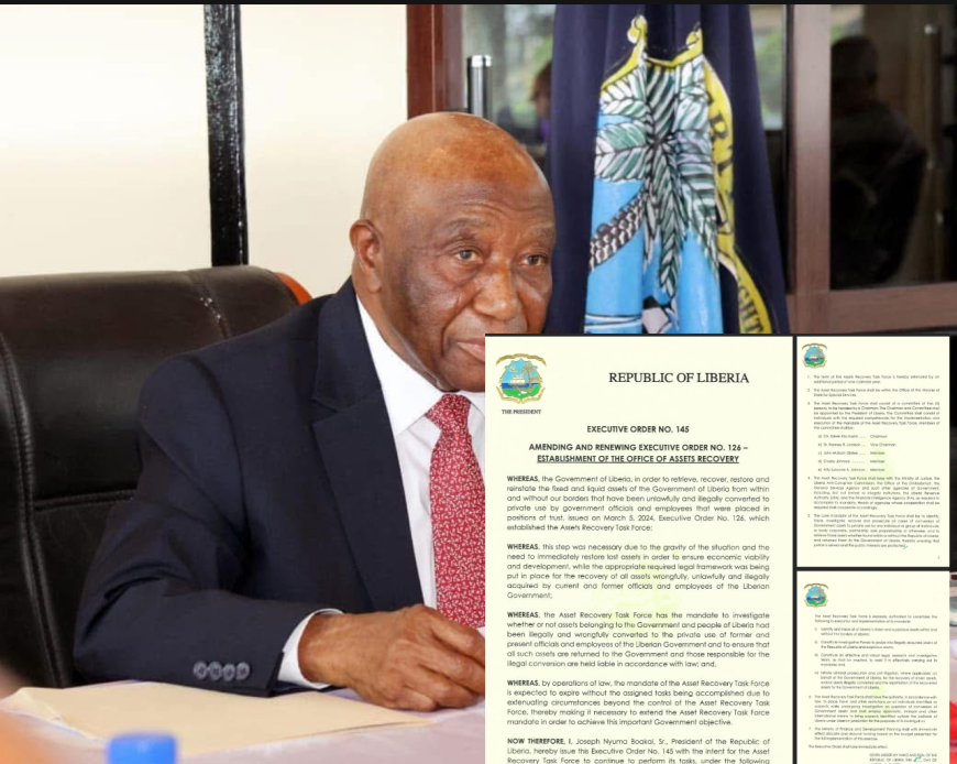 President Boakai Declares War on Corruption: Expands Asset Recovery Task Force with Sweeping Powers