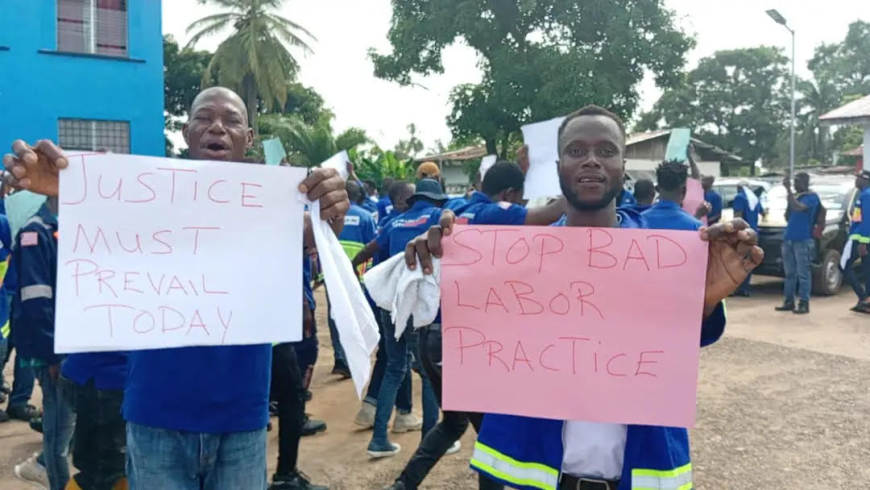 Frustration Heightens: WBHO Workers Stage Renewed Protest over Unpaid Benefits in Grand Bassa