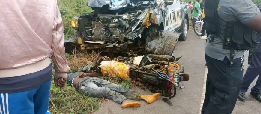 Two Persons Allegedly Killed After Motorcyclist Collides With Police Pickup Ahead of Escort