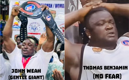 John Weah Beats "No Fear" to Win Liberia's Strongest Man Crown
