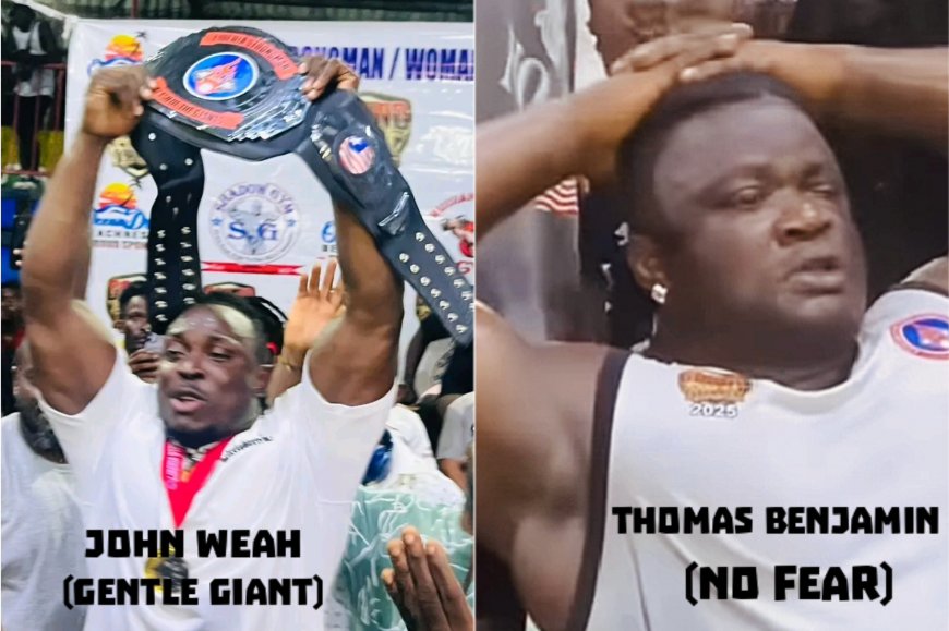 John Weah Beats "No Fear" to Win Liberia's Strongest Man Crown