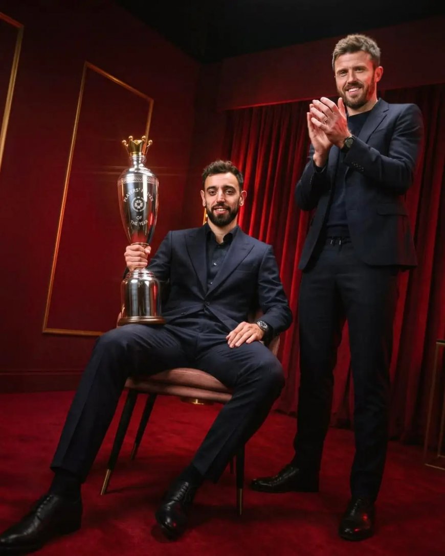 “Record-Breaking Bruno Fernandes Rules England as Premier League Names Him Player of the Season”
