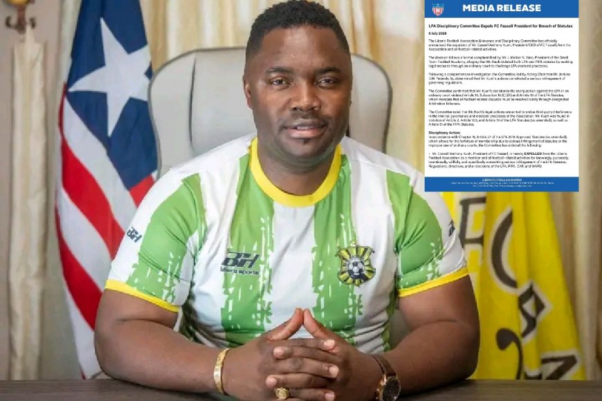 FC Fassell President Kouh Banned from Liberian Football