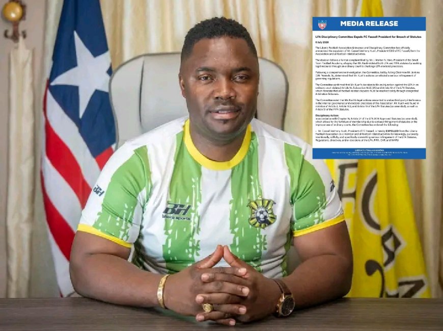 FC Fassell President Kouh Banned from Liberian Football