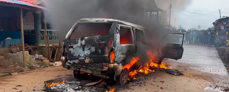 Solomon Tubee Funeral Home Car Destroyed by Mysterious Fire in Kakata