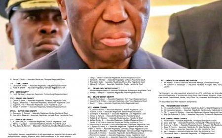 BOAKAI SHAKES UP GOVERNMENT, APPOINTS 73 MAGISTRATES AND KEY OFFICIALS ACROSS LIBERIA